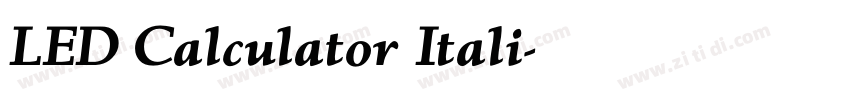 LED Calculator Itali字体转换